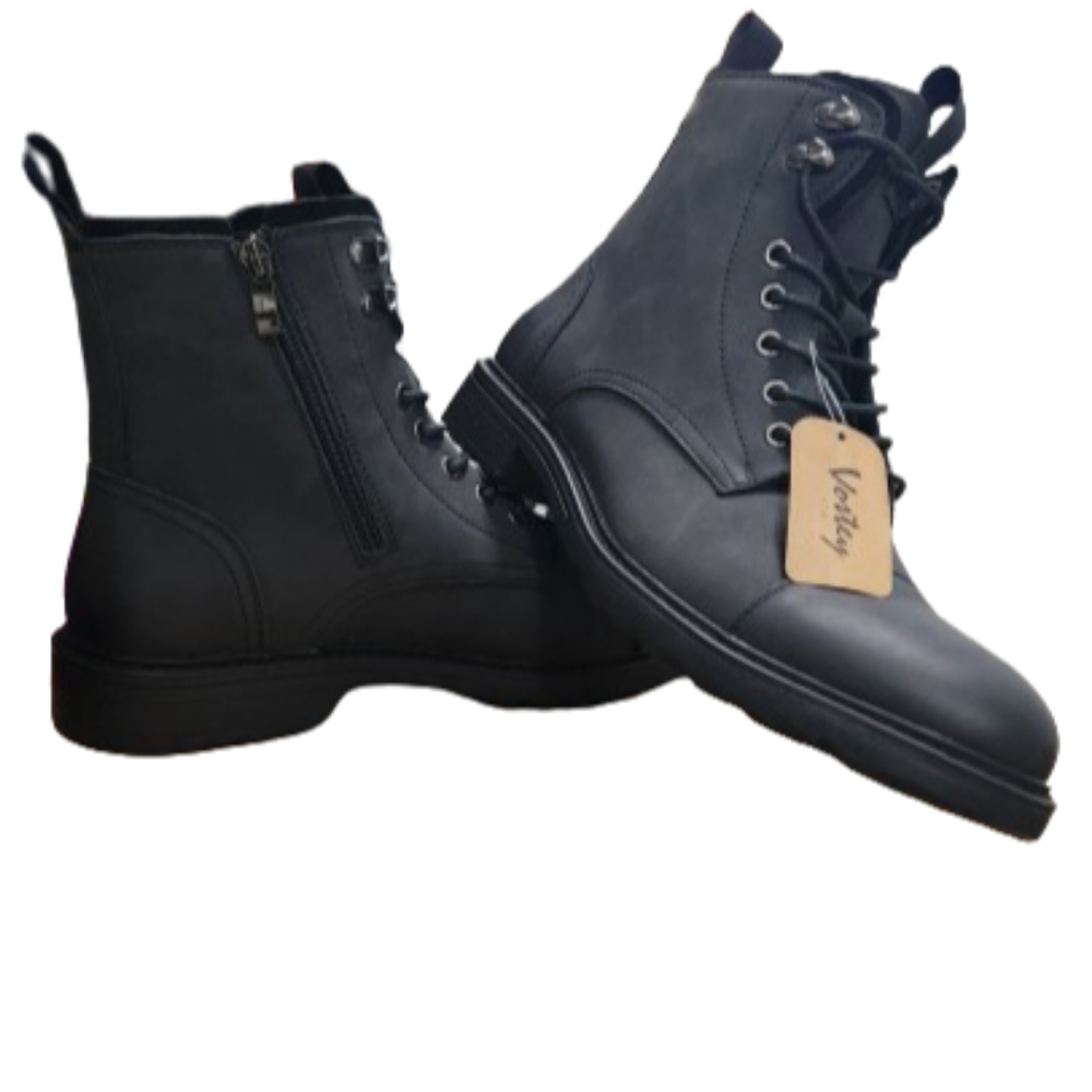 10.5 Mens Vostey Milan Black Ankle Boots NWT